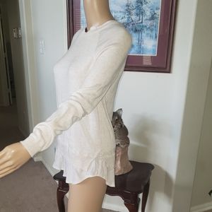 Joie xs wool cashmere blend layered look blush sweater